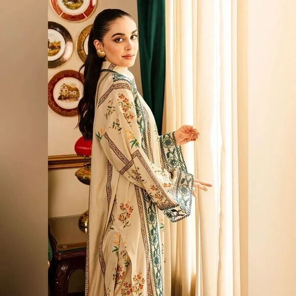 VANYA PAKISTANI DESIGNER AUTHENTIC AFTERNOON TEAS 2 PIECE DRESS COORD SET - Picture 3 of 5